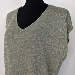 Topp V-ringad Lurex KAKI