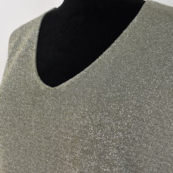 Topp V-ringad Lurex KAKI