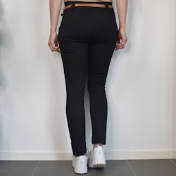 Leggings med Fickor och Skärp SVART