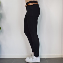 Leggings med Fickor och Skärp SVART