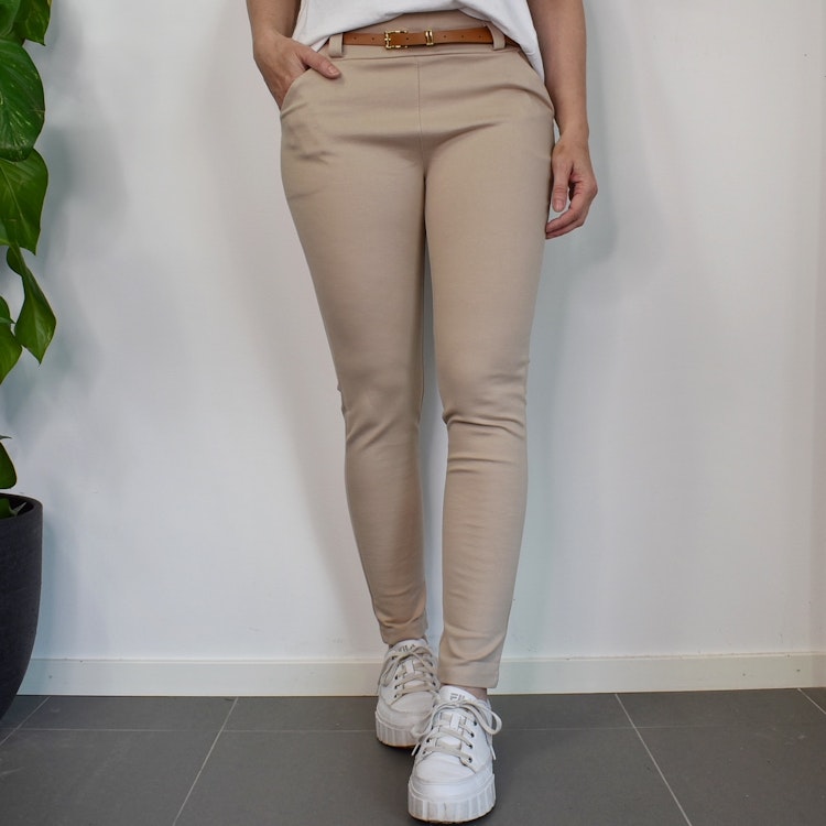 Leggings med Fickor och Skärp BEIGE