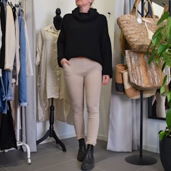 Leggings med Fickor och Skärp BEIGE