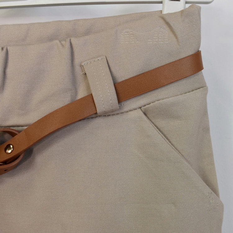 Leggings med Fickor och Skärp BEIGE