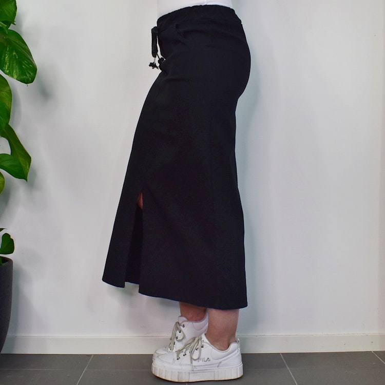 Kjol Lång Stretchig SVART