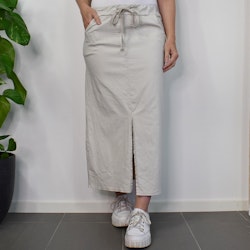 Kjol Lång Stretchig BEIGE
