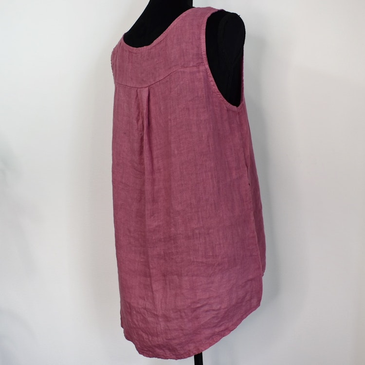 Linne/Ärmlös topp FUSCHIA