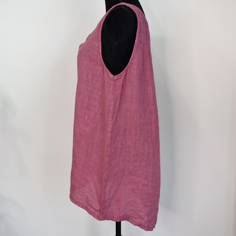 Linne/Ärmlös topp FUSCHIA