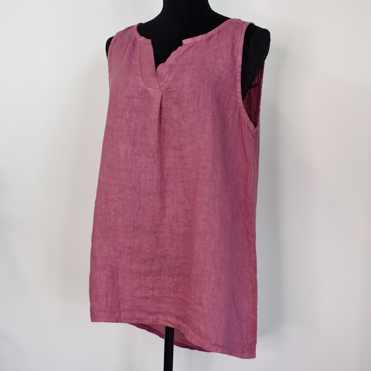 Linne/Ärmlös topp FUSCHIA