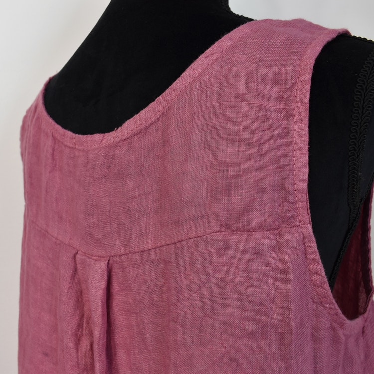 Linne/Ärmlös topp FUSCHIA
