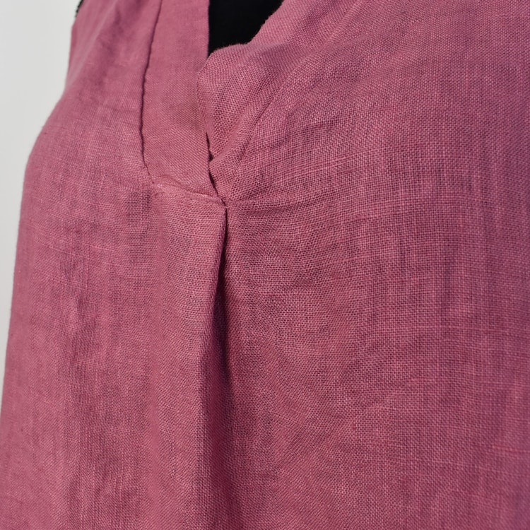 Linne/Ärmlös topp FUSCHIA