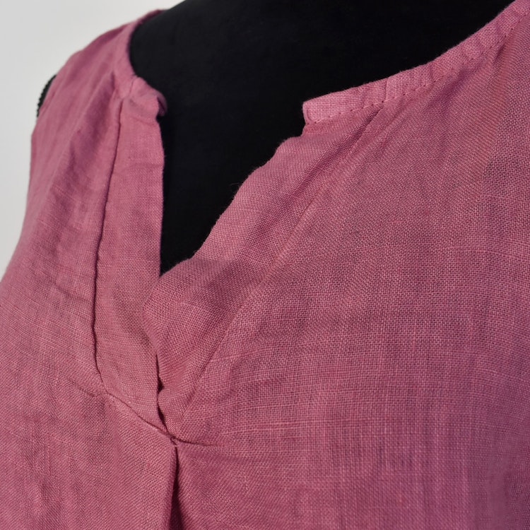 Linne/Ärmlös topp FUSCHIA