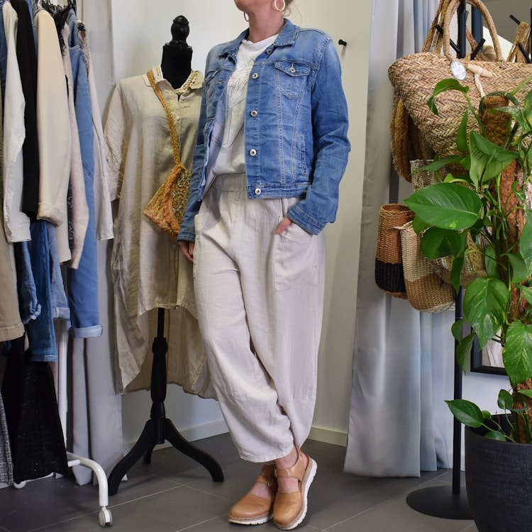 Jeansjacka med knappar BLÅ - Place du Jour
