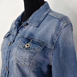 Jeansjacka med knappar BLÅ - Place du Jour