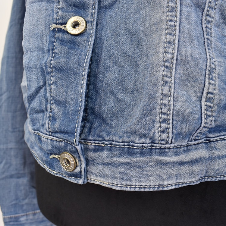 Jeansjacka med knappar BLÅ - Place du Jour