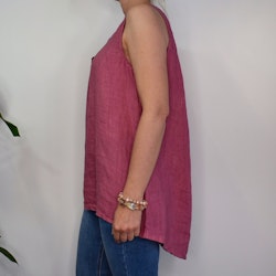 Linne/Ärmlös topp FUSCHIA