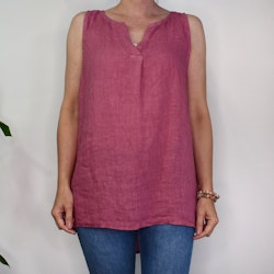 Linne/Ärmlös topp FUSCHIA