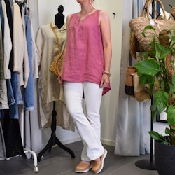 Linne/Ärmlös topp FUSCHIA