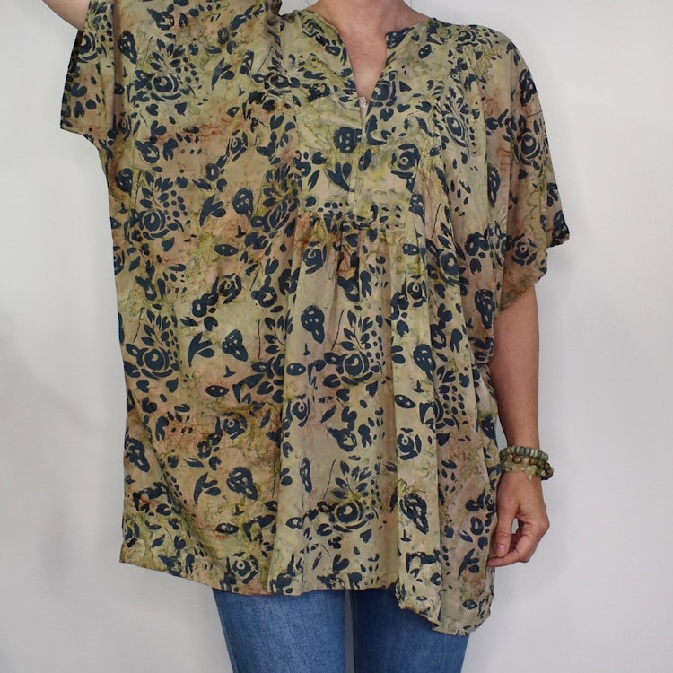 Topp Ibu Batik BROWN - Stajl Agenturer