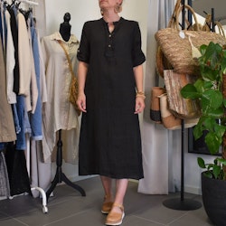Linneklänning Camelia SVART - Marta du Chateau