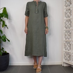Linneklänning Camelia MILITARY - Marta du Chateau