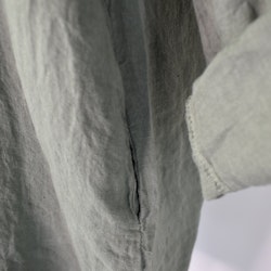Kort Linneklänning med Krås KAKI