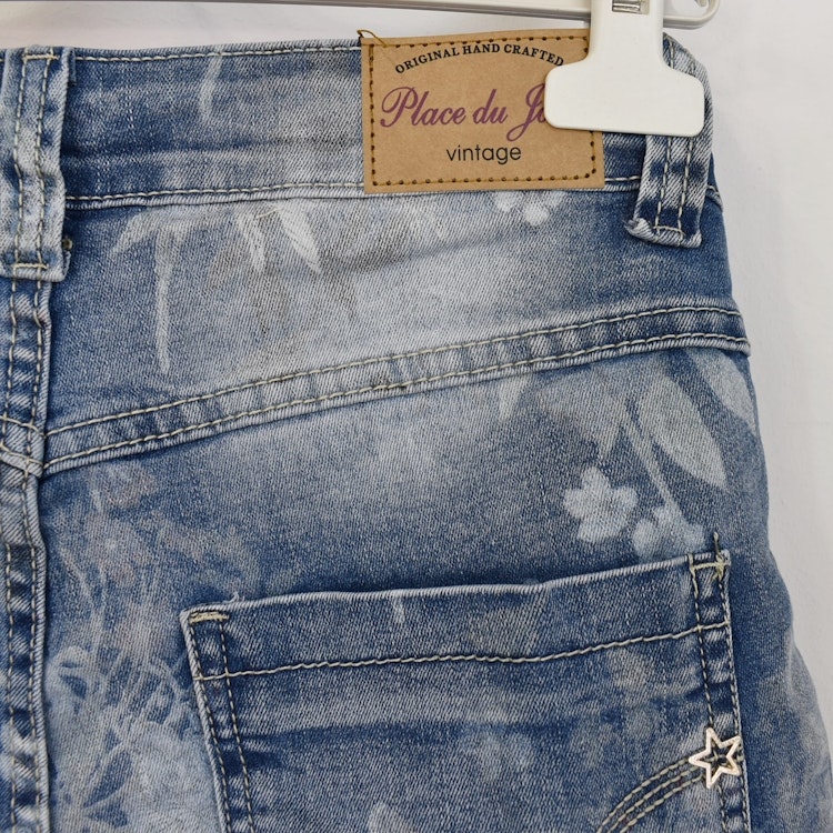 Jeansshorts Mönstrad LJUS BLÅ - Place du Jour