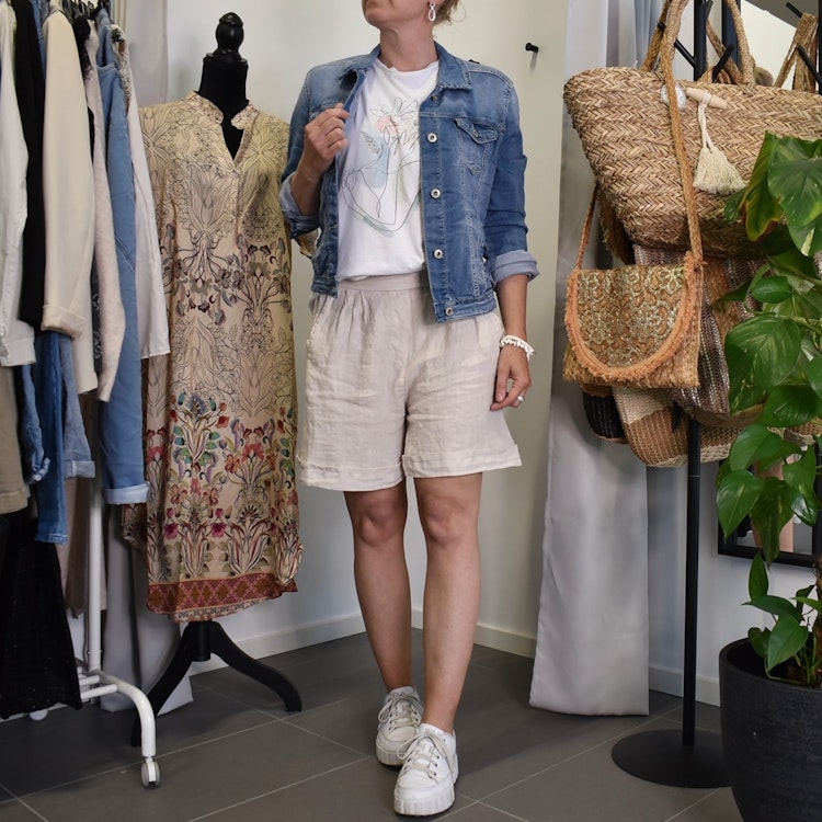 Linneshorts Sophia SABBIA - Marta du Chateau