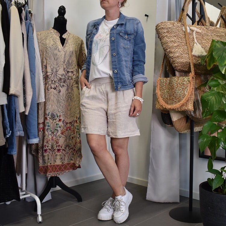 Linneshorts Sophia SABBIA - Marta du Chateau