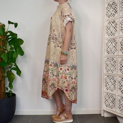 Klänning Helma Blommig BEIGE - Marta du Chateau