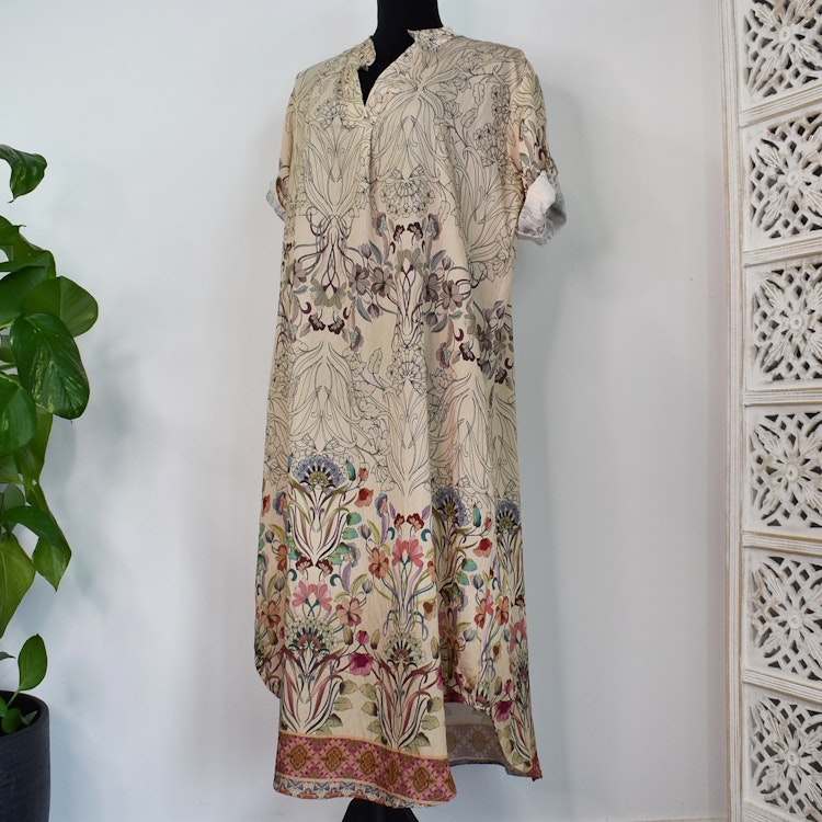 Klänning Helma Blommig BEIGE - Marta du Chateau