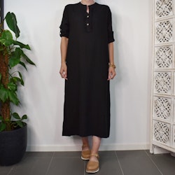 Klänning Camelia Linneviskos SVART - Marta du Chateau