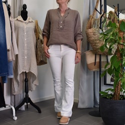 Linneblus med Krås TAUPE