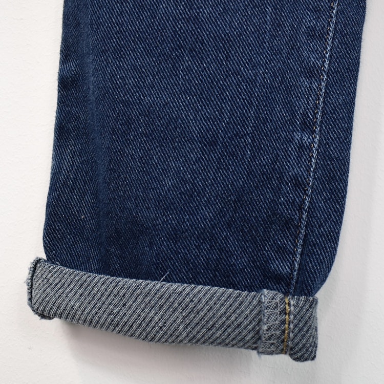 Jeans Resårmidja och Knytband MÖRK BLÅ - 3D Denim
