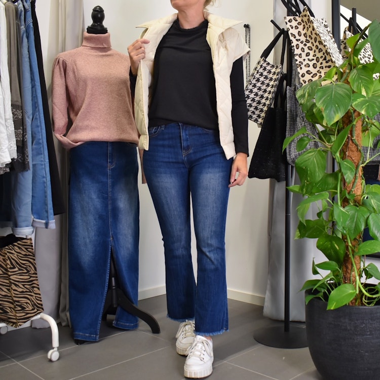 Vadderad Väst Quiltad BEIGE