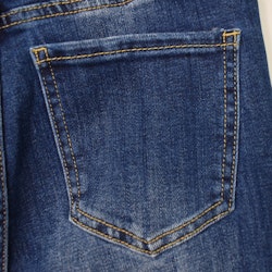 Jeans Flare med Fransar MÖRK BLÅ - 3D Denim