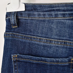 Jeans Flare med Fransar MÖRK BLÅ - 3D Denim