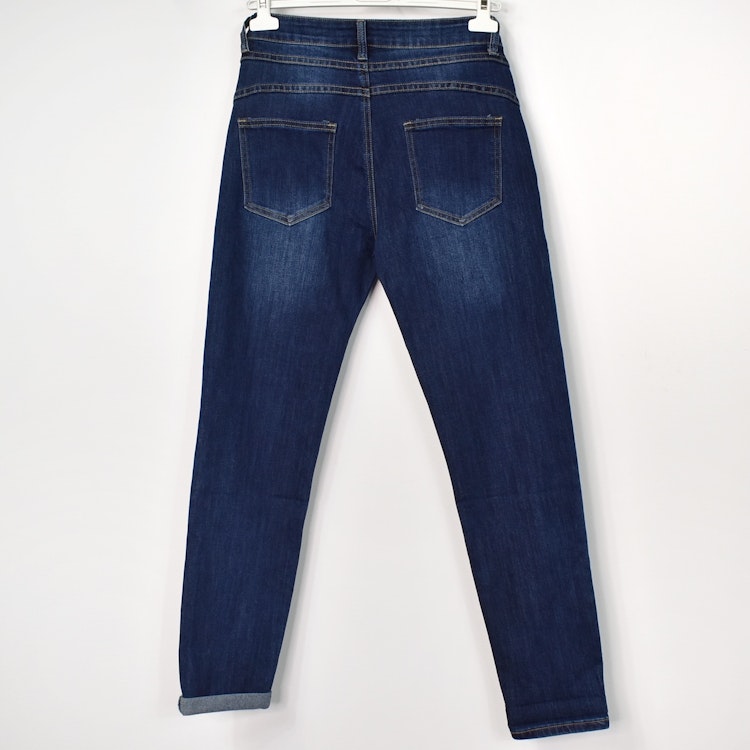 Jeans med Gylf MÖRK BLÅ - 3D Denim