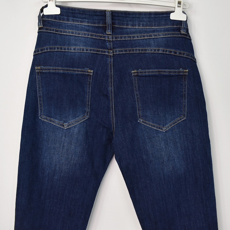 Jeans med Gylf MÖRK BLÅ - 3D Denim