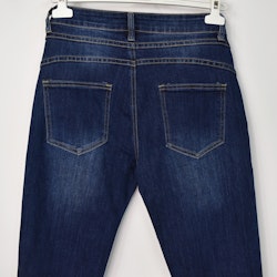 Jeans med Gylf MÖRK BLÅ - 3D Denim