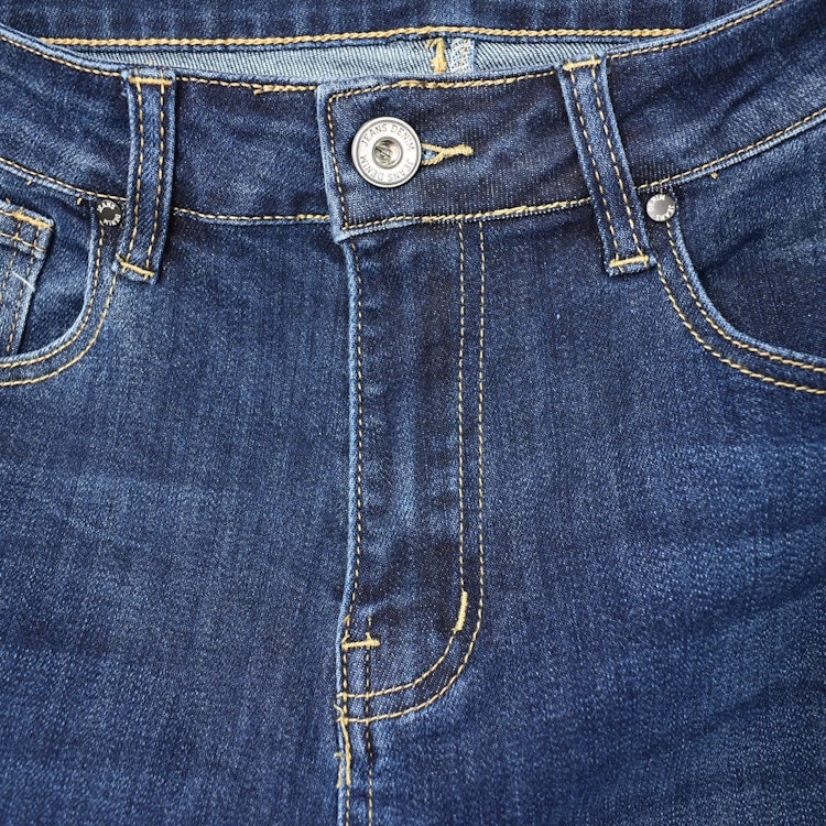 Jeans med Gylf MÖRK BLÅ - 3D Denim