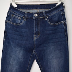 Jeans med Gylf MÖRK BLÅ - 3D Denim