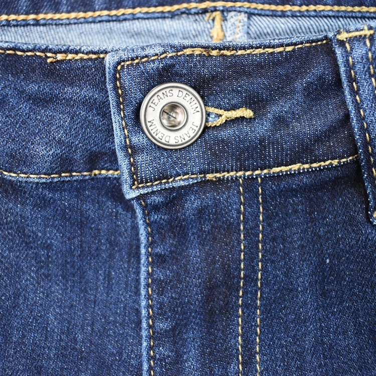 Jeans med Gylf MÖRK BLÅ - 3D Denim