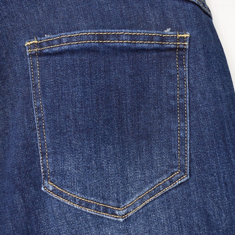 Jeans med Gylf MÖRK BLÅ - 3D Denim