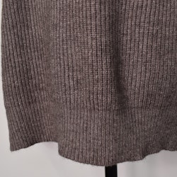 Stickad Polotröja Med Puffärm TAUPE