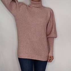 Stickad Polotröja Med Puffärm ROSE