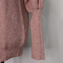 Stickad Polotröja Med Puffärm ROSE