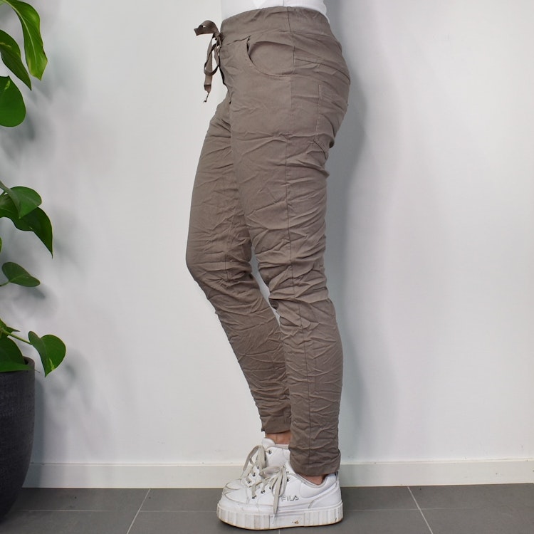 Stretchig Byxa TAUPE