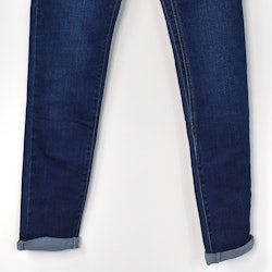 Jeans Resårmidja och Knappar MÖRK BLÅ - 3D Denim