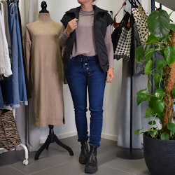 Jeans Resårmidja och Knappar MÖRK BLÅ - 3D Denim