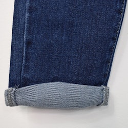 Jeans Resårmidja och Knappar MÖRK BLÅ - 3D Denim